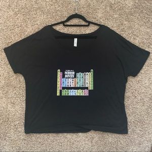 NWOT The Periodic Table of Horror Movies Boxy Tee
